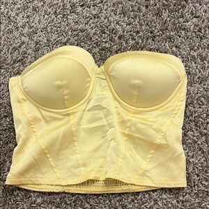 Princess Polly Yellow Strapless Bustier Top